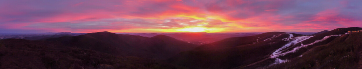 sunset in the mountains