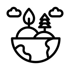 nature line icon illustration vector graphic