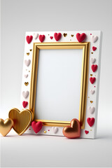 Photo frame with hearts symbols, photo frame for couples, photo frame for wedding, Photo frame for Valentine's Day 