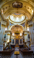 Fototapeta na wymiar Cathedral Duomo of Bergamo or Cattedrale Duomo di Bergamo e Battistero in Lombardy, Italy