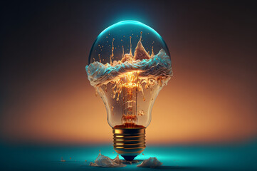 creative idea concept of idea and innovation generative AI