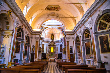 Fototapeta premium Cathedral Duomo of Bergamo or Cattedrale Duomo di Bergamo e Battistero in Lombardy, Italy