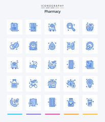 Creative Pharmacy 25 Blue icon pack  Such As pharmacy. search. cart. medical. checkup