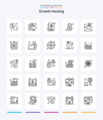 Creative Hacking 25 OutLine icon pack  Such As security. lock. view. closed. insect