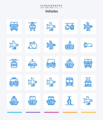 Creative Vehicles 25 Blue icon pack  Such As vehicles. car. vehicles. cable. transport