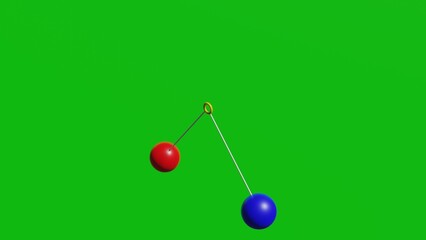 3D rendering of a lato lato playing shape with green screen and loop - perfect for object additional © Atowa
