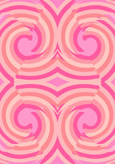 The background image is in pink tones, using shapes to arrange. Composition with gradation used for graphics