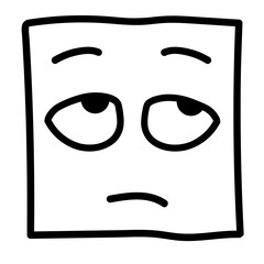 Expression Square Emoji Character