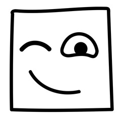 Expression Square Emoji Character