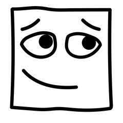 Expression Square Emoji Character