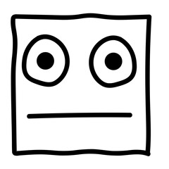 Expression Square Emoji Character