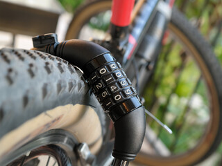 bicycle lock with combination of numbers, bike lock concept