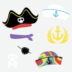 Seaman hats and cloth collection