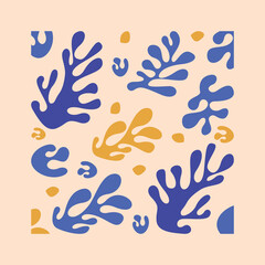 Flat design matisse style illustration. Matisse design element vector