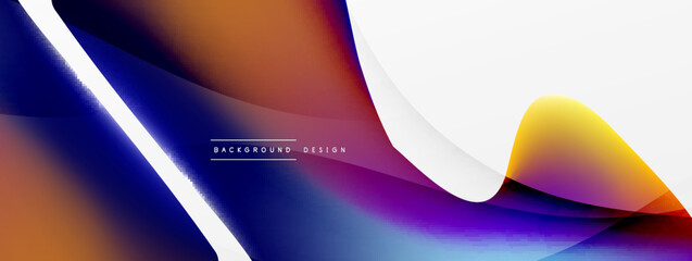 Fluid color abstract background. Liquid gradients, wave pattern. Trendy techno business template for wallpaper, banner, background or landing