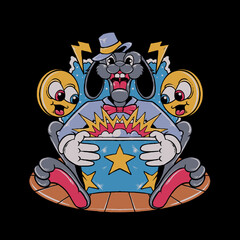 magic funny cartoon