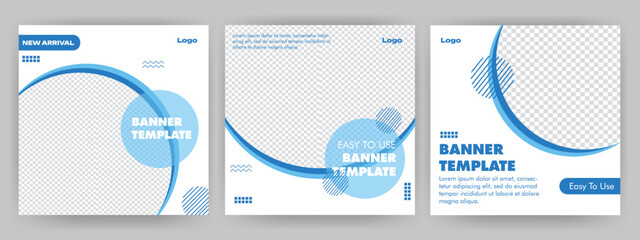 Unique Modern Editable Social Media banner template. Anyone can use this easy design promotion for social media. Modern elegant sales, discount promotions, Introducing new products, New Look - Vector