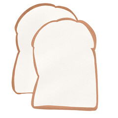 Sliced bread toast, white bread. Bakery, food, piece of sandwich snack. Realistic vector illustration image.