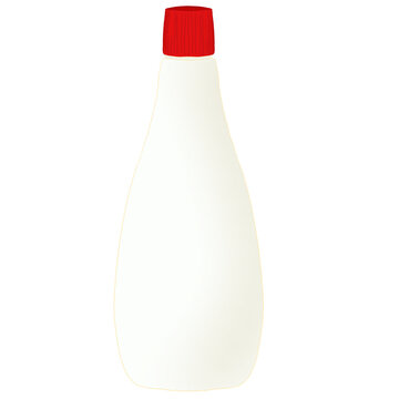 Mayonnaise Squeeze Bottle, Plastic bottle with Mayonnaise vector illustration image.