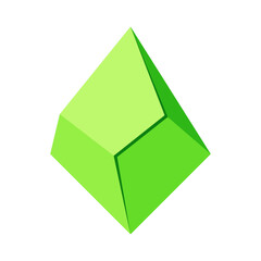Green Flat Origami Shape 8