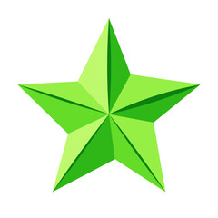 Obraz premium Green Flat Origami Shape 4