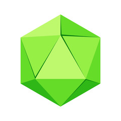 Green Flat Origami Shape