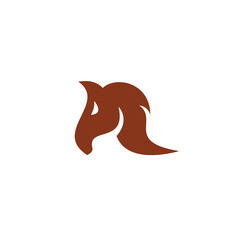 R Letter Horse Logo Simple Design