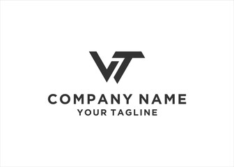  initial Letter WT Logo Design Vector