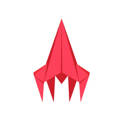 Red Flat Origami Shape 2