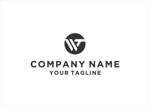  initial Letter WT Logo Design Vector