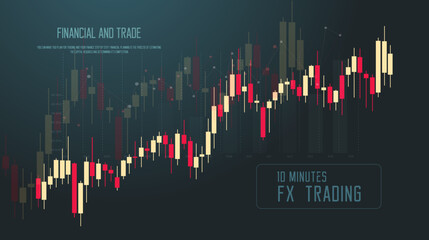 1 days time Frame FX trade, up trend in Stock market or forex trading graph in graphic concept suitable for financial investment or Economic trends business idea and all art work design.