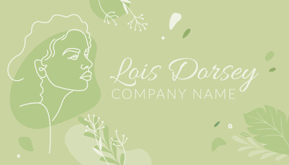 Cosmetology and dermatology service, business card