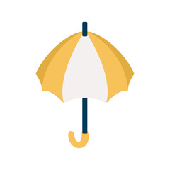 Yellow umbrella icon. Yellow umbrella isolated on white background