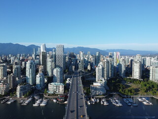 Fototapeta na wymiar Aerial over Vancouver