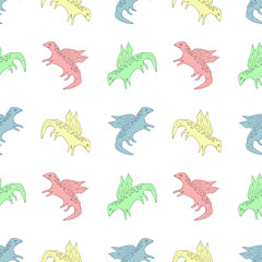 Seamless dragon pattern