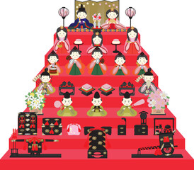 ひなまつりイラスト素材