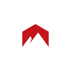 Mountain Abstract Logo Design Letter A Mountain