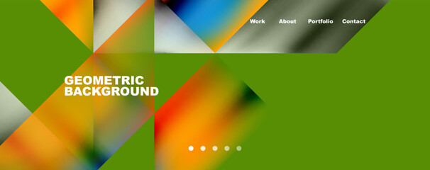 Fototapeta premium Trendy minimal geometric composition abstract background. Triangle fluid bright colors backdrop. Vector Illustration For Wallpaper, Banner, Background, Card, Book Illustration, landing page