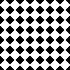 Seamless geometric pattern with monochrome elements, vector abstract background.