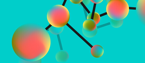 Line points connections geometric abstract background