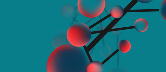 Line points connections geometric landing page background. Fluid circles and spheres with liquid gradients. Vector Illustration For Wallpaper, Banner, Background, Card, Book Illustration, landing page