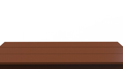 Naklejka premium Wooden kitchen table top empty dining table