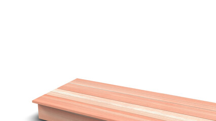 Wooden kitchen table top empty dining table