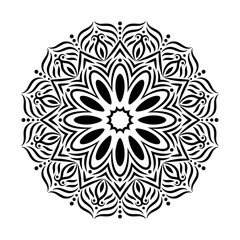 Mandala Pattern Stencil doodles sketch vector