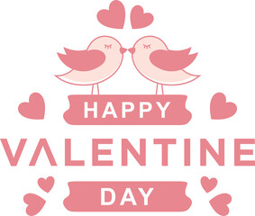 Valentines day background with heart pattern and typography of happy valentines day text . Vector illustration. Wallpaper, flyers, invitation, posters, brochure, banners.