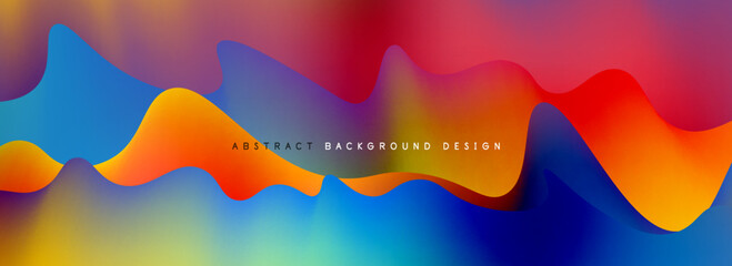 Waves with liquid colors dynamic abstract background for covers, templates, flyers, placards, brochures, banners