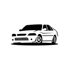 Fototapeta na wymiar sports car logo design. super car 