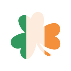 Irish flag on clover leaf background For St. Patrick's Day Party Decorations