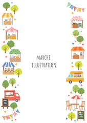 マルシェのフレームイラスト
