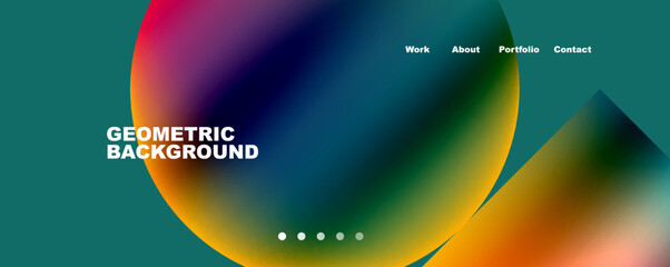 Minimalist geometric abstract background with fluid gradients. Vector Illustration For Wallpaper, Banner, Background, Card, Book Illustration, landing page